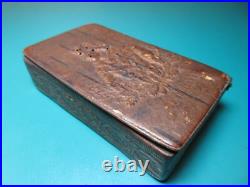 4 Antique German Birch Bark Snuff Box F. Schiller Portrait vintage RARE 4 Antique German Birch Bark Snuff Box F. Schiller Portrait vintage RARE