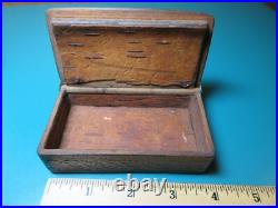 4 Antique German Birch Bark Snuff Box F. Schiller Portrait vintage RARE