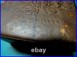 4 Antique German Birch Bark Snuff Box F. Schiller Portrait vintage RARE