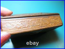 4 Antique German Birch Bark Snuff Box F. Schiller Portrait vintage RARE
