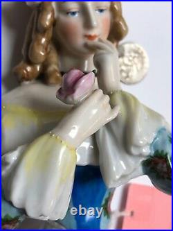 5.75 Antique German Porcelain Half 1/2 Doll Goebel Jenny Lind Beautiful #SE