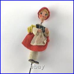 5 German BAPS Rod Puppets Lot Vintage Antique