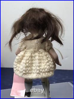 7 Antique German All Bisque Doll 208 BR Stationary Glass Eyes Jointed Limb CB 7 Antique German All Bisque Doll 208 BR Stationary Glass Eyes Jointed Limb CB