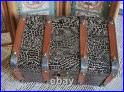 7 Antique German Bisque Head Doll With Trunk & Wardrobe