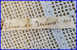 7 Antique German Bisque Head Doll With Trunk & Wardrobe