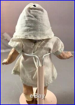7 Antique German Bisque Head Googly AM 253 Nobbi Kid Doll Original Tag! 18073