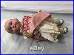 7 Antique German Bisque Head Googly Doll AM 210! Rare Intaglio Eyes
