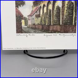 7 Ernst Geissendorfer Original Etchings Rothenburg Germany Hand Colored 7x9