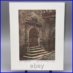 7 Ernst Geissendorfer Original Etchings Rothenburg Germany Hand Colored 7x9