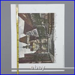 7 Ernst Geissendorfer Original Etchings Rothenburg Germany Hand Colored 7x9