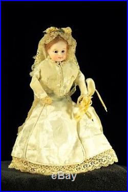 8 AG Limbach Clover Antique German Bisque Glass Eye Doll Kid W Wood Arms & Legs