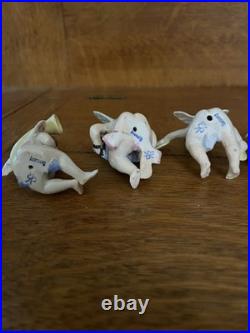 8 PIECE ANTIQUE CHERUB ANGEL BAND MUSICIAN Kister Scheib 19thC GERMAN PORCELAIN