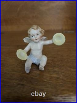 8 PIECE ANTIQUE CHERUB ANGEL BAND MUSICIAN Kister Scheib 19thC GERMAN PORCELAIN 8 PIECE ANTIQUE CHERUB ANGEL BAND MUSICIAN Kister Scheib 19thC GERMAN PORCELAIN