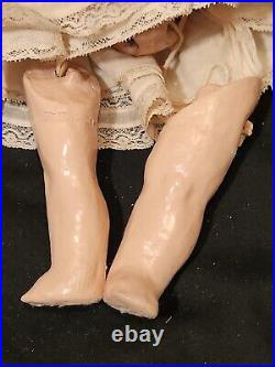 9 Antique German Closed Mouth Character Bisque Head Demacol Googly Flirty Doll