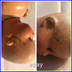 9 Antique German Painted Bisque Head Doll AM JUST ME! Composition Body