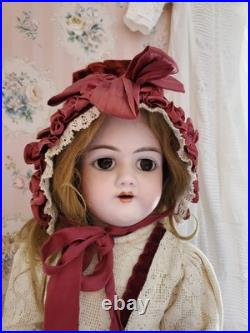 ANTIQUE 24 German Bisque HEINRICH HANDWERCK 109-13 DOLL Mama Body Almond Eyes