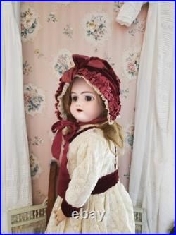ANTIQUE 24 German Bisque HEINRICH HANDWERCK 109-13 DOLL Mama Body Almond Eyes