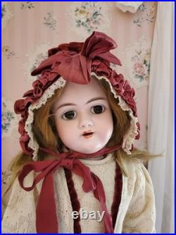 ANTIQUE 24 German Bisque HEINRICH HANDWERCK 109-13 DOLL Mama Body Almond Eyes