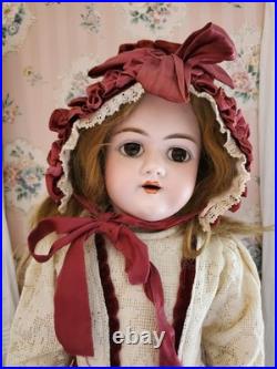 ANTIQUE 24 German Bisque HEINRICH HANDWERCK 109-13 DOLL Mama Body Almond Eyes