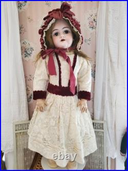 ANTIQUE 24 German Bisque HEINRICH HANDWERCK 109-13 DOLL Mama Body Almond Eyes