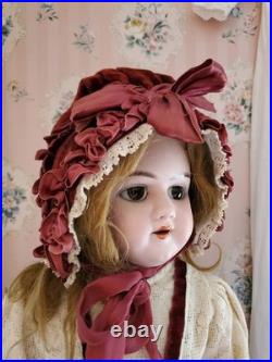 ANTIQUE 24 German Bisque HEINRICH HANDWERCK 109-13 DOLL Mama Body Almond Eyes