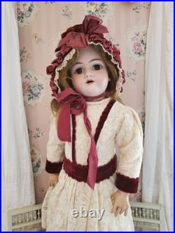 ANTIQUE 24 German Bisque HEINRICH HANDWERCK 109-13 DOLL Mama Body Almond Eyes