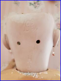ANTIQUE 24 German Bisque HEINRICH HANDWERCK 109-13 DOLL Mama Body Almond Eyes