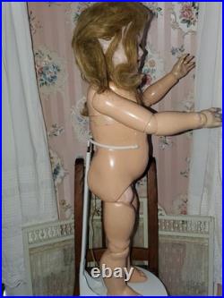 ANTIQUE 24 German Bisque HEINRICH HANDWERCK 109-13 DOLL Mama Body Almond Eyes