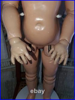 ANTIQUE 24 German Bisque HEINRICH HANDWERCK 109-13 DOLL Mama Body Almond Eyes