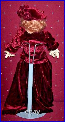 ANTIQUE GERMAN 13 FASHION DOLL withKID ARMS+RED VELVET OUTFIT FREE SHIPPING