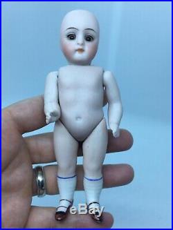 ANTIQUE GERMAN ALL BISQUE Fully Jointed Mignonette BAHR & PROSCHILD DOLL 5