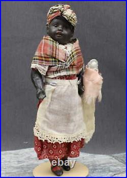 ANTIQUE GERMAN BISQUE DOLL with BABY - ALL ORIGINAL - by KUHNLENZ