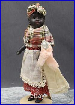 ANTIQUE GERMAN BISQUE DOLL with BABY - ALL ORIGINAL - by KUHNLENZ