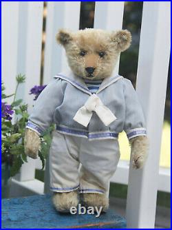 ANTIQUE GERMAN STEIFF TEDDY BEAR c1908 FF EAR BUTTON 13 INCHES OF ADORABLE