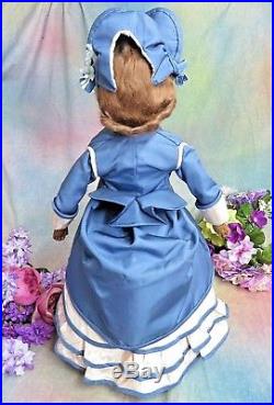 ANTIQUE German BISQUE Fashion DOLL Closed MOUTH Belton type VICTORIAN DRESS 20
