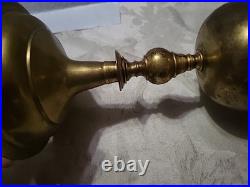 ANTIQUE VINTAGE BRASS CHALICE Goblet Hammered German 7 1/2
