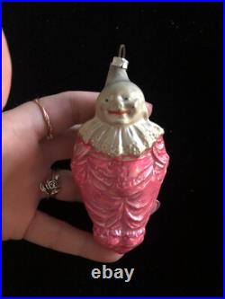 ANTIQUE/VINTAGE GERMAN GLASS MY DARLING CLOWN CHRISTMAS ORNAMENT- 1930s #1 ANTIQUE/VINTAGE GERMAN GLASS MY DARLING CLOWN CHRISTMAS ORNAMENT- 1930s #1