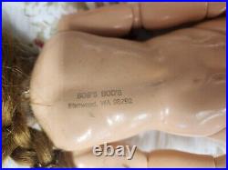 A. M 390 bisque head doll, German circa 1910/ With Doll / Antique Fur Dog/ Book A. M 390 bisque head doll, German circa 1910/ With Doll / Antique Fur Dog/ Book