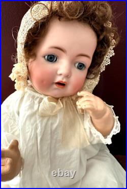 Adorable 20 SIMON HALBIG K & R 121 Antique German Bisque Baby Doll Sleep Eyes