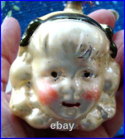 Adorable Antique German LITTLE GIRL GLASS Ornament