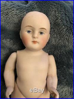All Bisque 5 Chubby Kestner 720 Antique German Doll Mignonette Indigo Eyes
