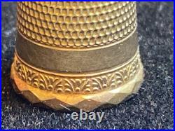 Antique 10K Solid Gold Thimble in Original Case & Vintage German Sewing Scissors Antique 10K Solid Gold Thimble in Original Case & Vintage German Sewing Scissors