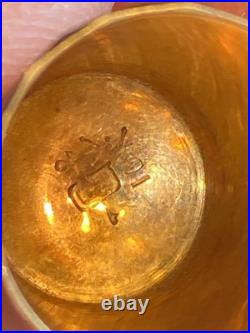 Antique 10K Solid Gold Thimble in Original Case & Vintage German Sewing Scissors Antique 10K Solid Gold Thimble in Original Case & Vintage German Sewing Scissors