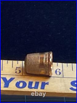 Antique 10K Solid Gold Thimble in Original Case & Vintage German Sewing Scissors Antique 10K Solid Gold Thimble in Original Case & Vintage German Sewing Scissors