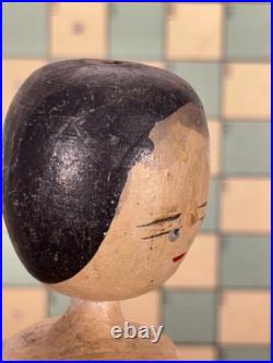 Antique 12 German Handcarved Wooden Grodnertal Doll Fully Jointed