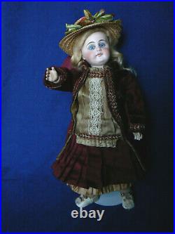 Antique 13 Belton Closed Mouth Bisque Doll No Damage Original Clothing