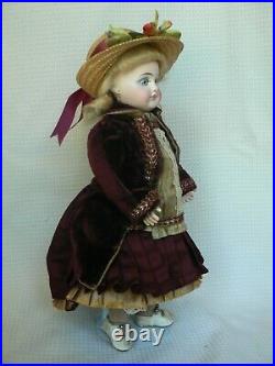 Antique 13 Belton Closed Mouth Bisque Doll No Damage Original Clothing