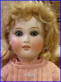 Antique 13 German Bisque Closed Mouth Glass Eyed 137 French Type Belton Doll