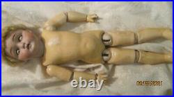 Antique 13 Kestner 143 Bisque Head Character Doll On Marked Compo Bjb As Is