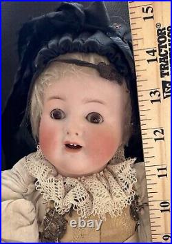 Antique 14 German Bisque 1361 ABG Factory Original Side Hipped Toddler Doll